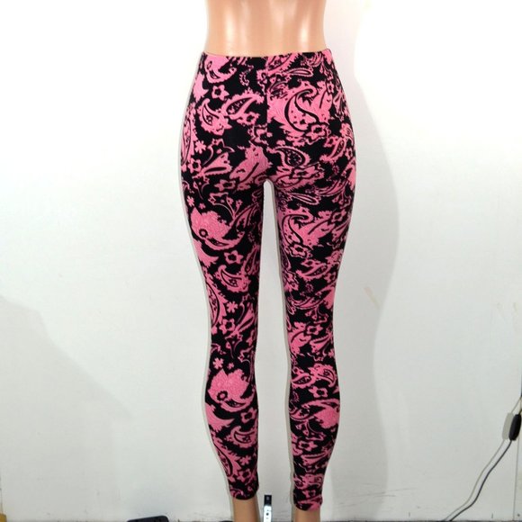 E&K All Over Paisley Print Stretch Leggings,One Size, Regular Fits, NWT - Picture 2 of 4